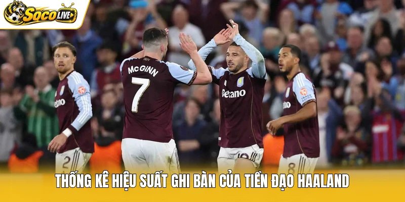 Thống kê hiệu suất ghi bàn của tiền đạo Haaland